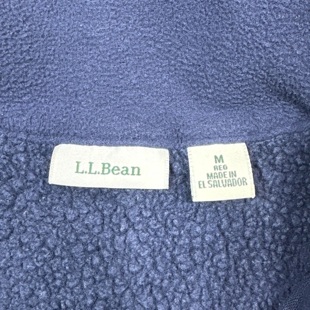 LL Bean Sherpa Fleece Pullover Women Medium Navy Blue Lightweight Outdoor Wear